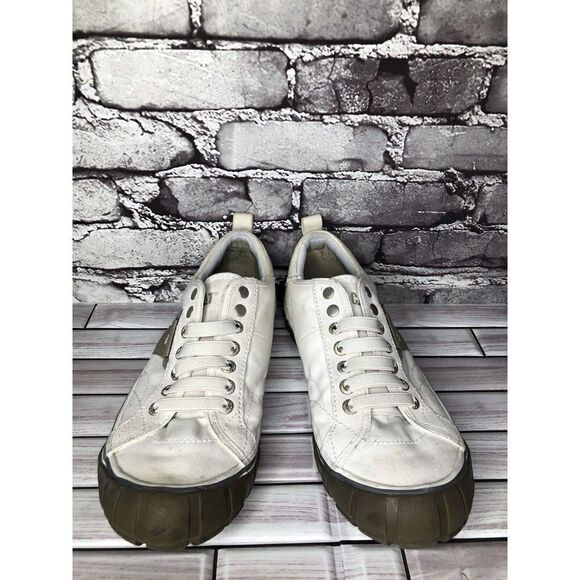 Caterpillar CAT Ivory Canvas Fabric Lace Low Top Work Shoes Men’s Sz 8M US/41EU - Picture 2 of 16